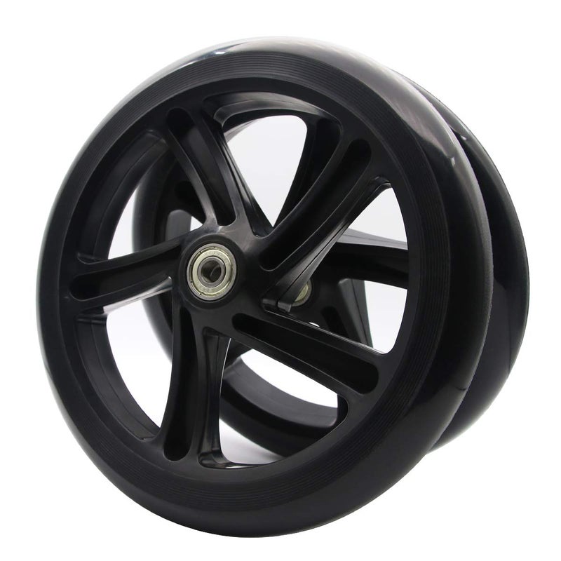 Z-FIRST 2PCS 200mm Adult Scooter Wheels with ABEC 9 Bearings for Razor and Adult Kick Scooters (Black) - Image 1