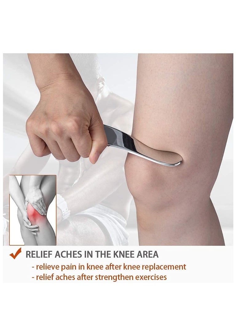 Excefore Stainless Steel Scraping Tool, Used For Soft Tissue Scraping, Massage Tool, Physical Therapy, Used To Relax Soft Tissue, Reduce Head, Neck, And Back Pain - Image 1