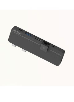 محطة إرساء USB C، محطة إرساء بها 8 منافذ، 8 في 2 100 وات USB C Thunerbolt 4+ 4K HDMI+ USB3.0+ USB-C 3.0+ 100M LAN+ Audio+ SD+ TF Slot محول USB C متعدد المنافذ لجهاز Surface Pro 9/Pro 8/Pro X