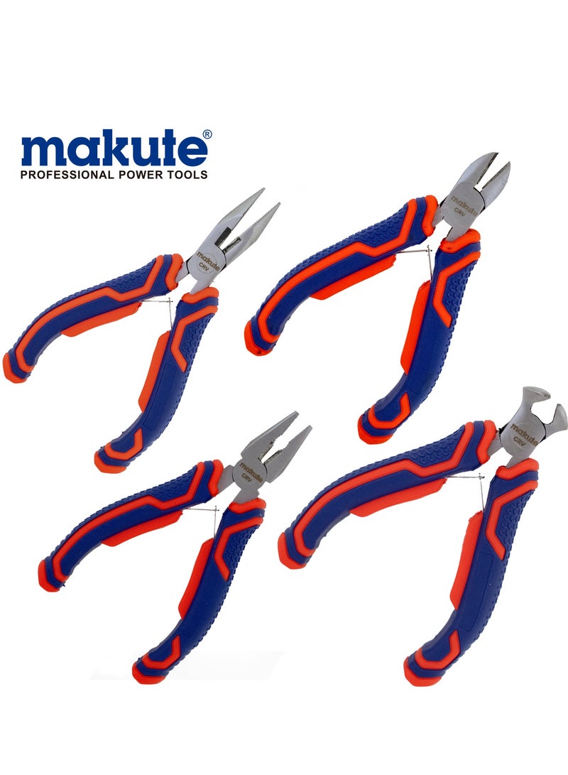 makute 4 Pcs Mini Pliers Set