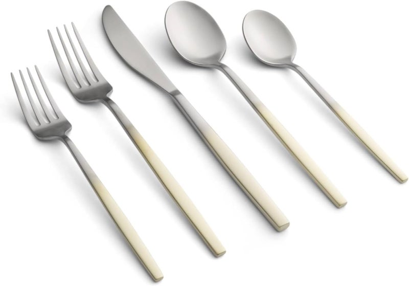 Cambridge Champagne Ombre Kiki Piece Flatware Set 20 Count - Image 1