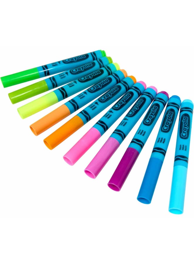 Crayola Neon Washable Markers, Broad Line, 10 Count - Image 2