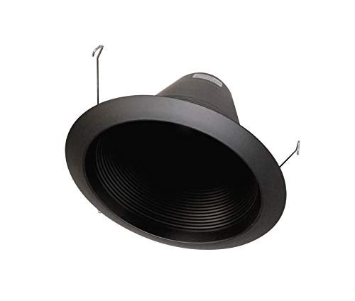NICOR Lighting 6 inch Black Airtight Recessed Cone Baffle Trim, Fits 6 inch Housings (17550ABK) - Image 5