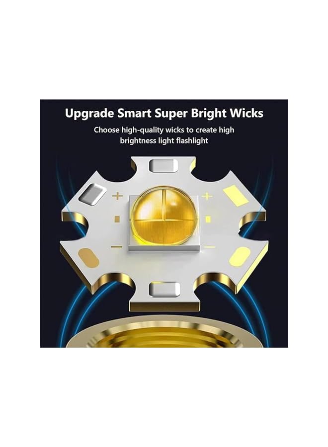 PROMASS Multifunctional Super Bright Long Distance Rechargeable Flashlight, LED Flashlight, Powerful Tactical Torch Light, Outdoor Waterproof Focus Zoomable Flash Light, Pocket Flashlight for Camping Hiking - Image 4