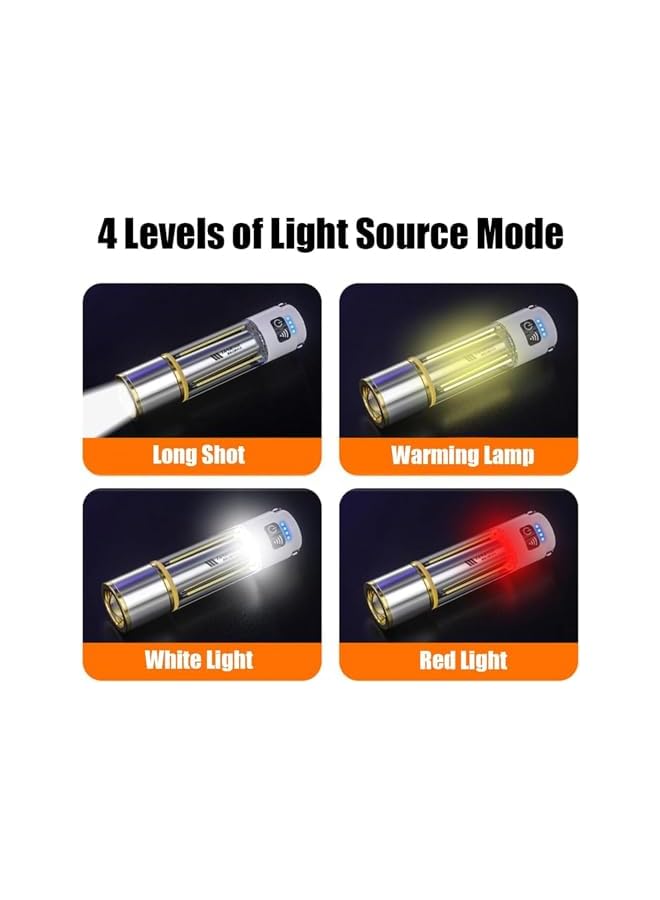 PROMASS Multifunctional Super Bright Long Distance Rechargeable Flashlight, LED Flashlight, Powerful Tactical Torch Light, Outdoor Waterproof Focus Zoomable Flash Light, Pocket Flashlight for Camping Hiking - Image 5