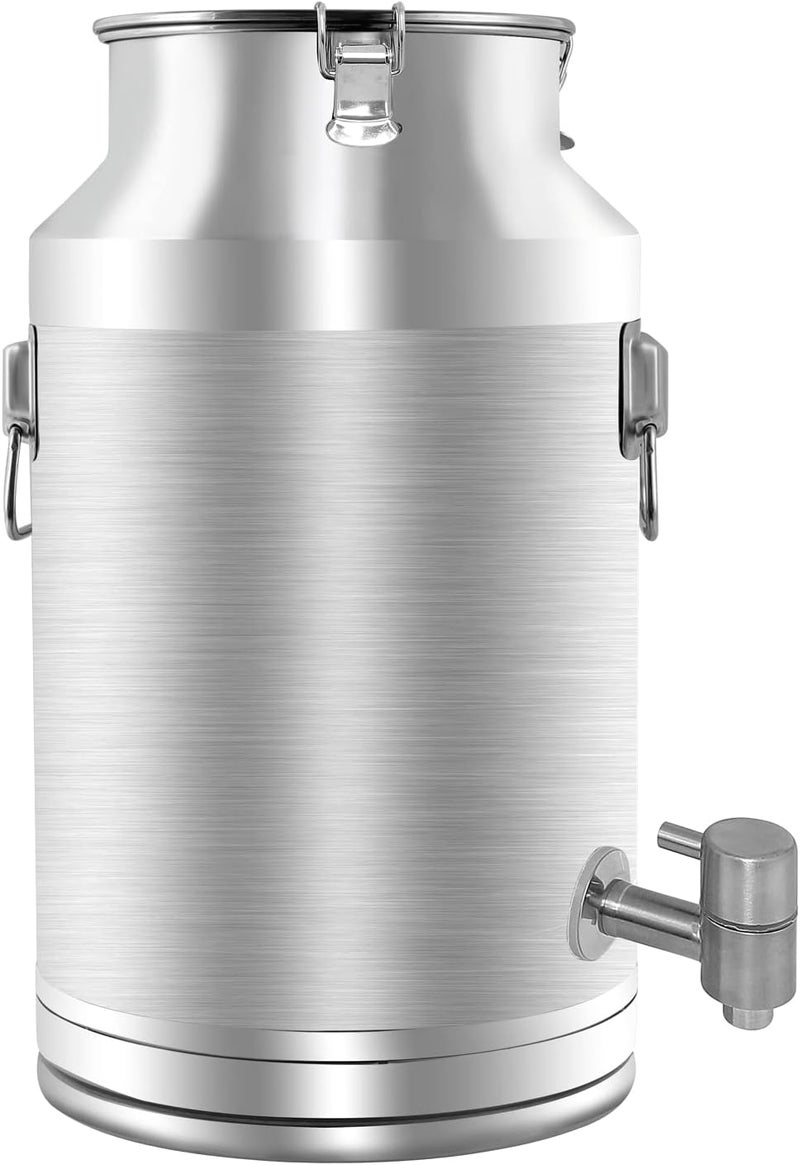Togarhow 304 Stainless Steel Milk Can，35L Milk Bucket Wine Pail Bucket 9.25 Gallon Milk Can Tote Jug with Sealed Lid Heavy Duty for Milk and Wine Liquid Storage - Image 1
