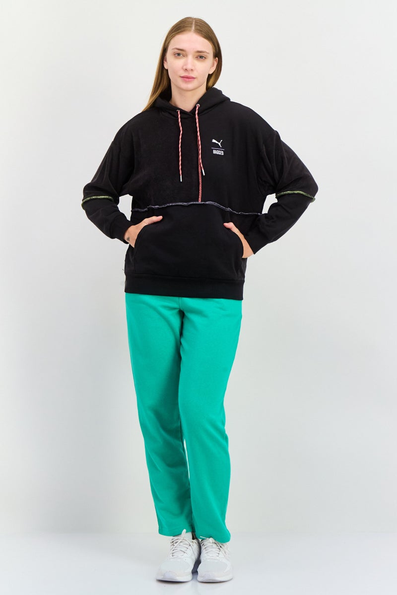 PUMA Women Sportswear Fit Long Sleeve Outdoor Hooded Sweatshirt, Black  - Image 4