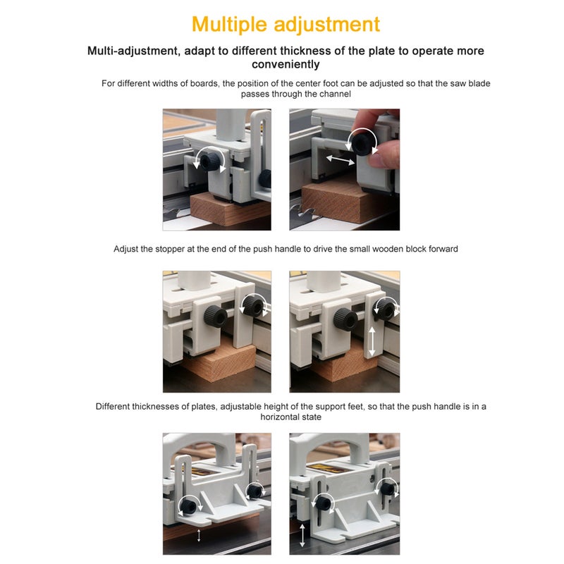 3D Safety Push Handle Inverted Table Saw Engraving Machine Band Saw Woodworking Push Ruler AntiCutting Table Saw Protector Woodworking Accessory - Image 3