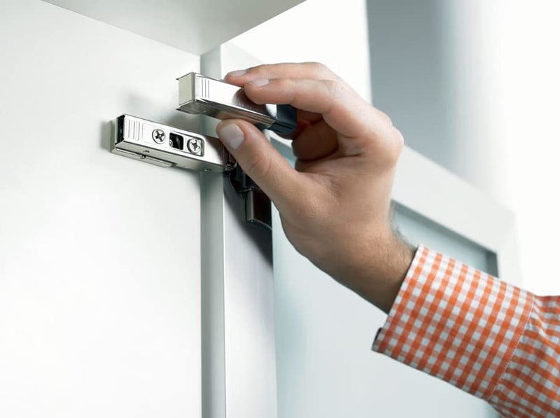 Blum بلوم 973A0500.01x20 973A بلوموشن ذراع مستقيم مفصلة تغطية كاملة للأبواب، تشطيب نيكل (عبوة من 20) - Image 3