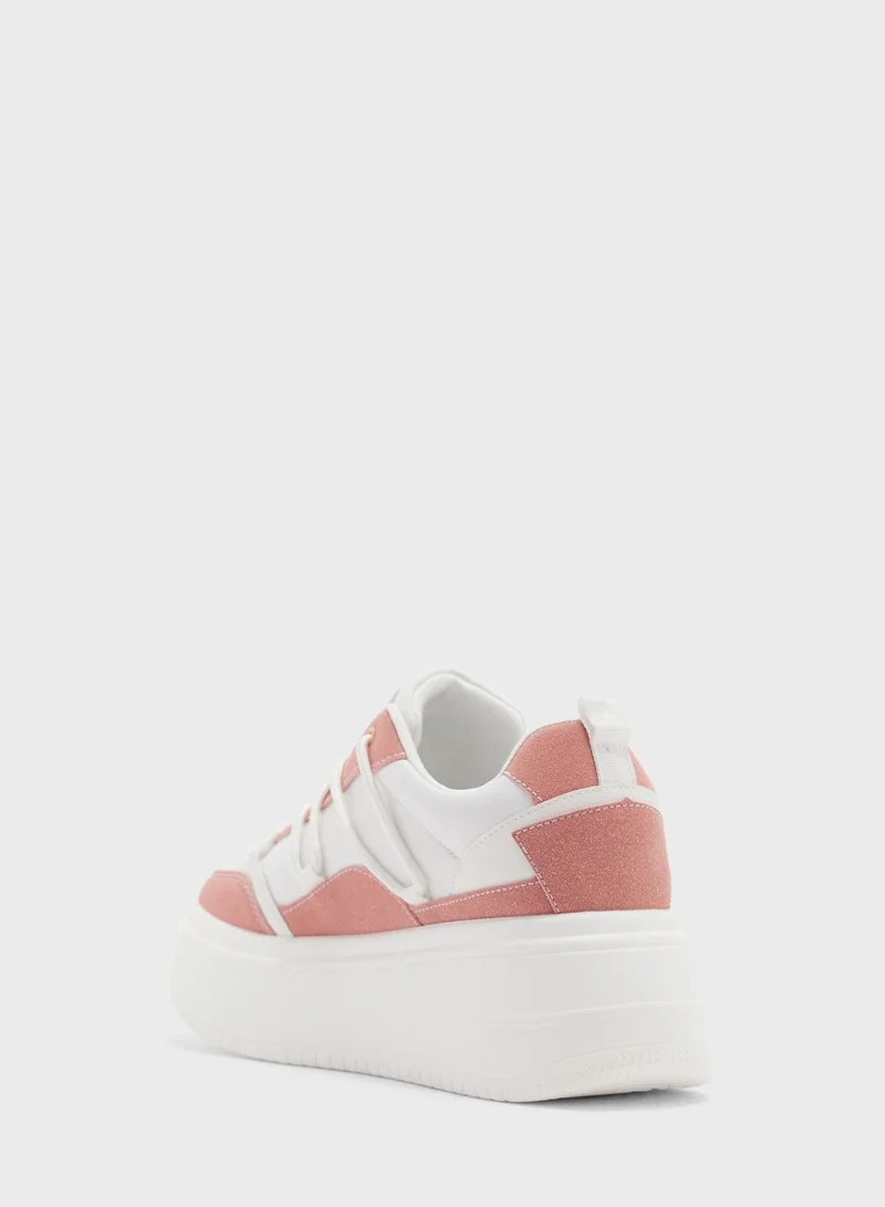 Ginger Zigzag Strap Stacked Sole Sneaker