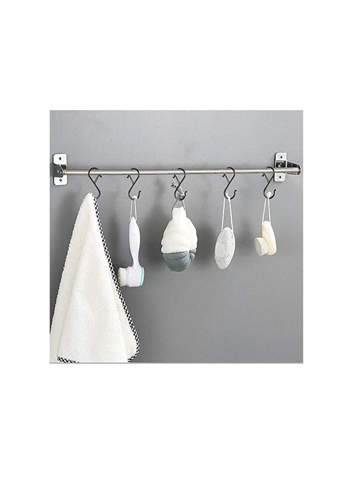 8 Pack S Hooks for Hanging 3.5 inch Heavy Duty S Hooks with Safety Buckle S Shaped Hooks Kitchen Pot Rack Hooks Closet Hooks for Hanging Plants Clothes Kitchen Utensil  - Image 5