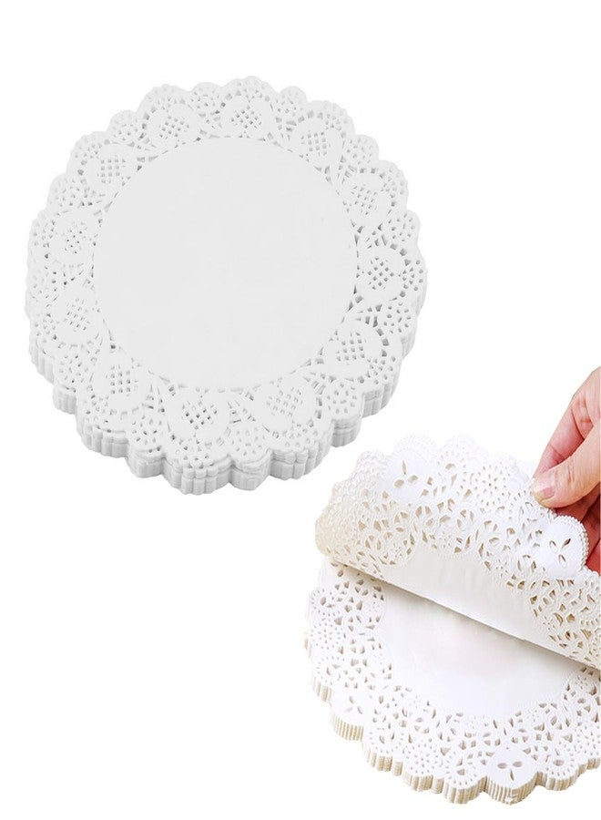 Capesaro White Paper Doilies - 8 Inch Round Lace Paper Doilies - for Food,Cakes, Desserts, Crafts, and Table Decorations, Pack of 100 - Image 1