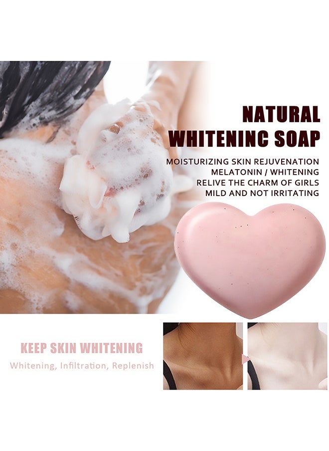 EELHOE - Peach Glory Natural Whitening Soap, Smooth Whitening Beautiful Soap, Remove Melanin Exfoliating Whitening Soap, For Armpit Natural Whitening Soap, Deep Cleansing Bath Soaps - Image 1