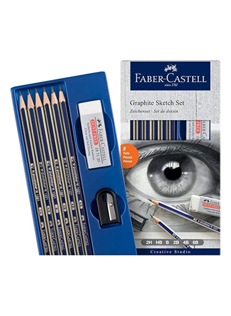 فابير كاستل مجموعة أقلام فابر-كاستل جولد فابر (6 أقلام + 1 ممحاة + 1 مبراة) - Image 2