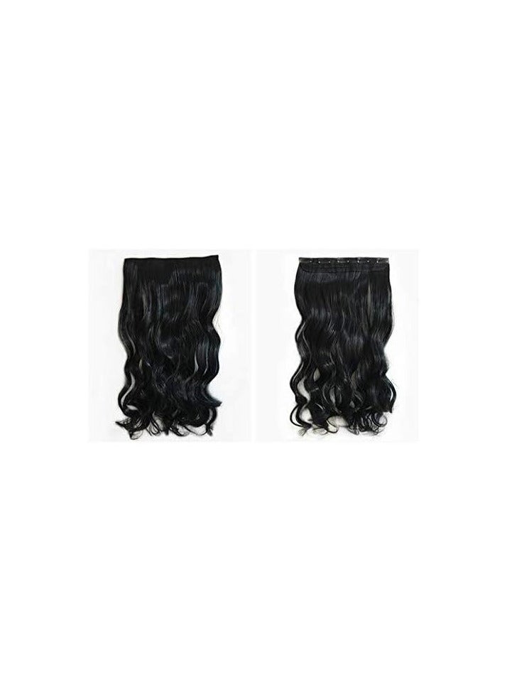 وصلة شعر صناعي  طويل  مموج لون اسود
