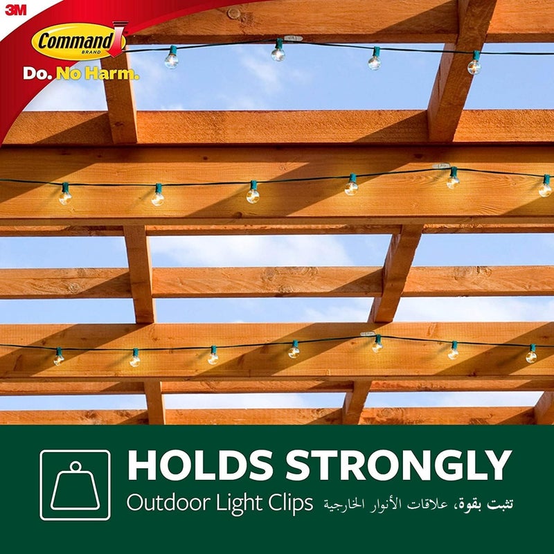Command Clear Outdoor Light Small Clips - 8 Hooks + 10 Strips - Image 5