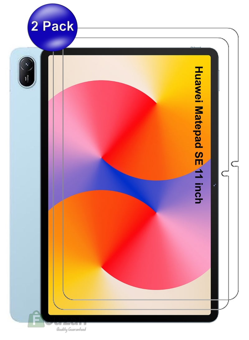 مجموعة من قطعتين من واقي الشاشة الزجاجي لجهاز هواوي ميت باد SE مقاس 11 بوصة شفاف - Image 1