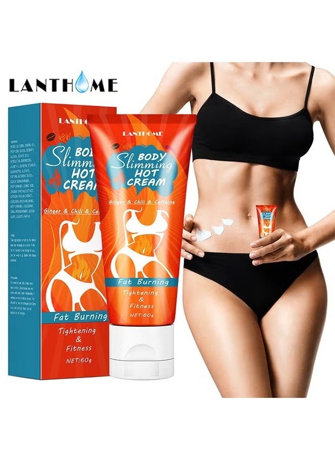 Lanthome Body Slimming Hot Cream -Ginger Chili Fat Burning for Belly, Cellulite Treatment for Thighs, Legs, Abdomen, Arms and Buttocks 60g  - Image 1