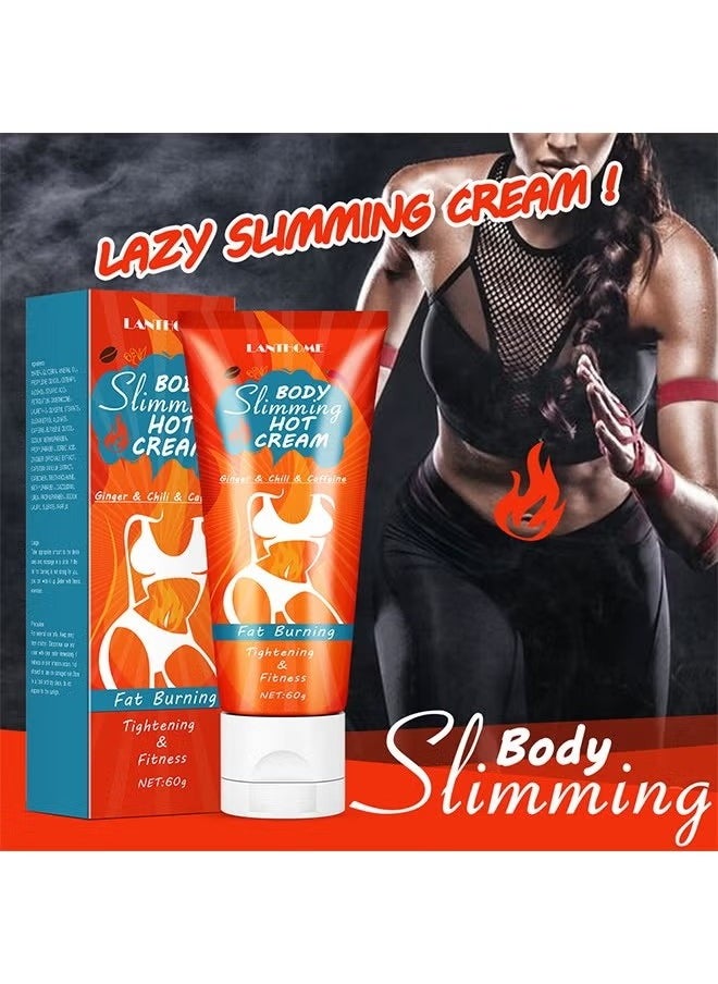 Lanthome Body Slimming Hot Cream -Ginger Chili Fat Burning for Belly, Cellulite Treatment for Thighs, Legs, Abdomen, Arms and Buttocks 60g  - Image 3