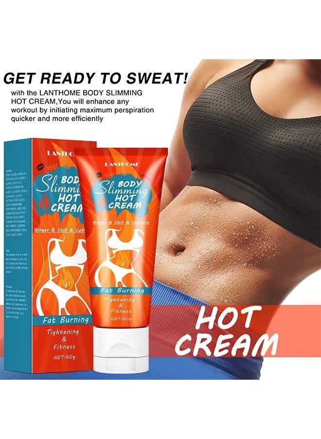 Lanthome Body Slimming Hot Cream -Ginger Chili Fat Burning for Belly, Cellulite Treatment for Thighs, Legs, Abdomen, Arms and Buttocks 60g  - Image 4