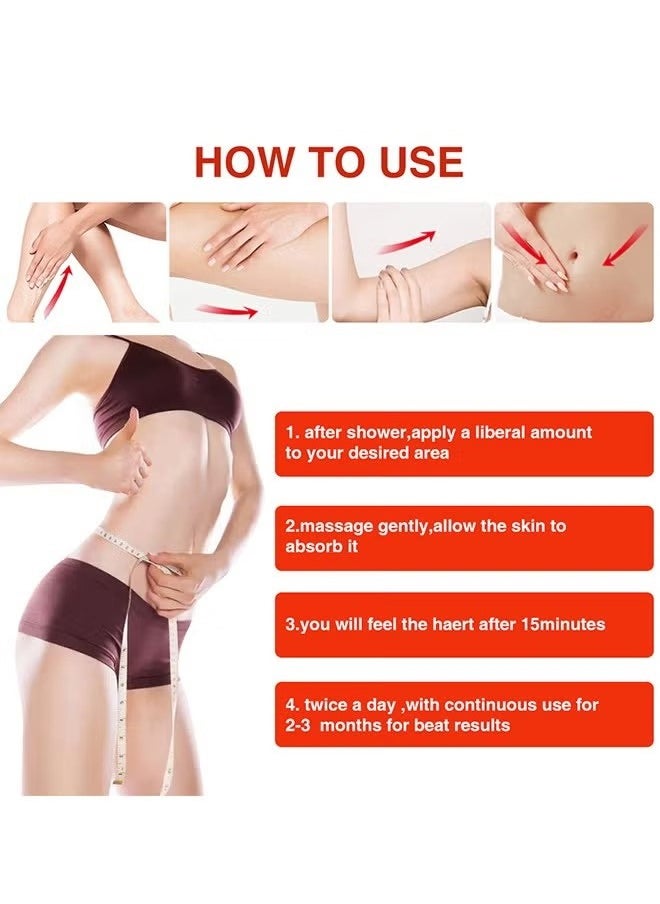Lanthome Body Slimming Hot Cream -Ginger Chili Fat Burning for Belly, Cellulite Treatment for Thighs, Legs, Abdomen, Arms and Buttocks 60g  - Image 5
