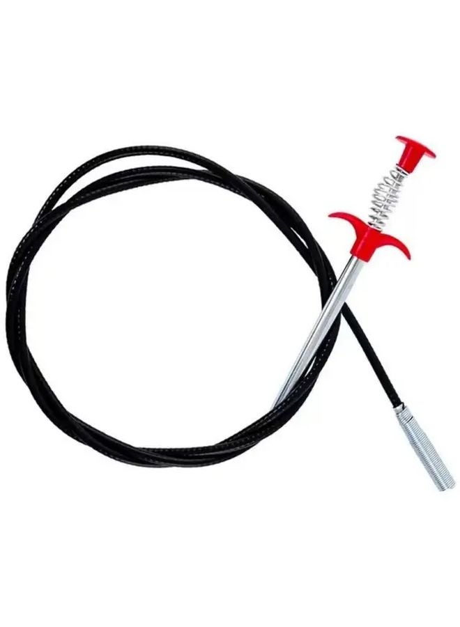 1pc Heavy Duty Manual Drain Snake Tool with 4 Claws Flexible Telescopic Arm - Image 2