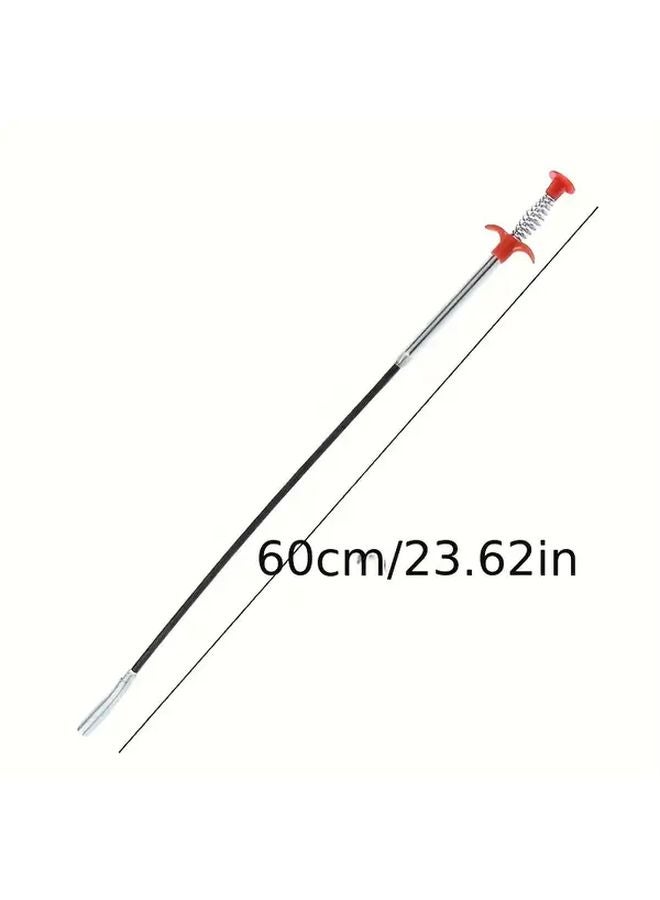 1pc Heavy Duty Manual Drain Snake Tool with 4 Claws Flexible Telescopic Arm - Image 4