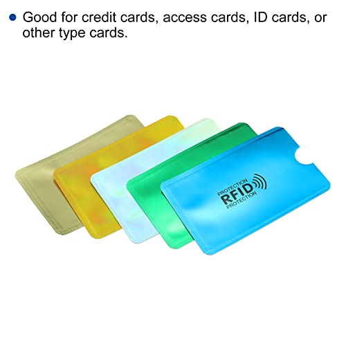 PATIKIL RFID Blocking Colorful Credit Card Sleeves,10 Pack Contactless Protector Holder for NFC Purse, 5 Colors - Image 4