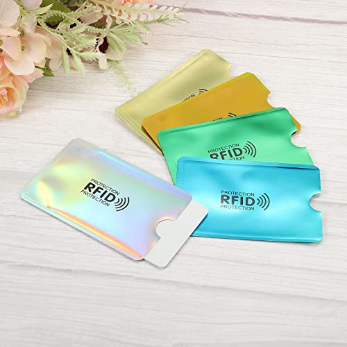 PATIKIL RFID Blocking Colorful Credit Card Sleeves,10 Pack Contactless Protector Holder for NFC Purse, 5 Colors - Image 5