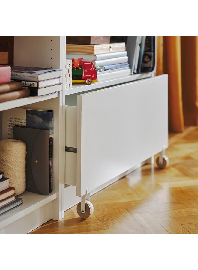 زبون درج، أبيض/مع عجلات، 80X28X43 سم - Image 5