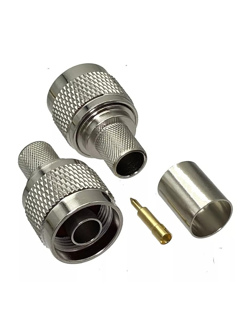 قطعتين كونكتر male  RG8 RG213 RG165 LMR400 7D-FB للكابل - Image 1