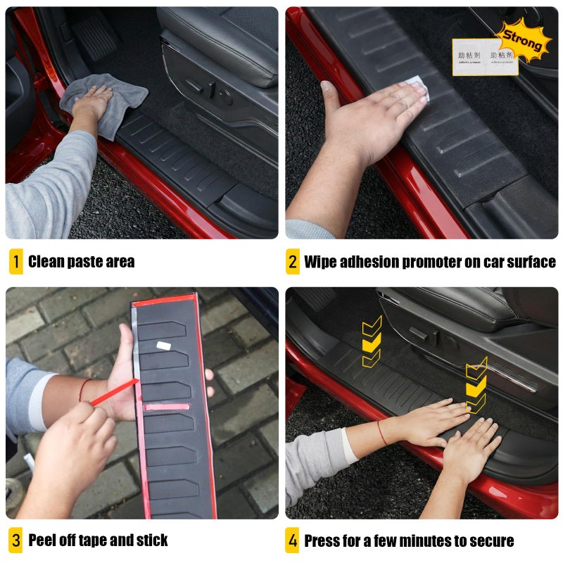 Maxzina Door Sill Protector Compatible with 2016-2025 Dodge Durango Side Step Protector Side Edge Step Guard Car Door Dust Shield Cover for 2024 Durango Exterior Accessories - Image 5