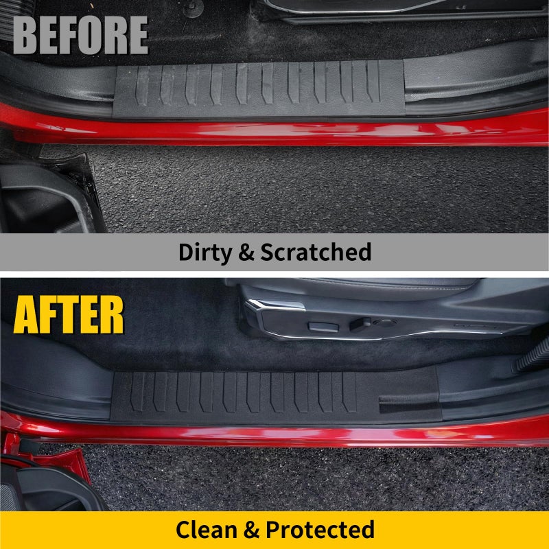 Maxzina Door Sill Protector Compatible with 2016-2025 Dodge Durango Side Step Protector Side Edge Step Guard Car Door Dust Shield Cover for 2024 Durango Exterior Accessories - Image 2