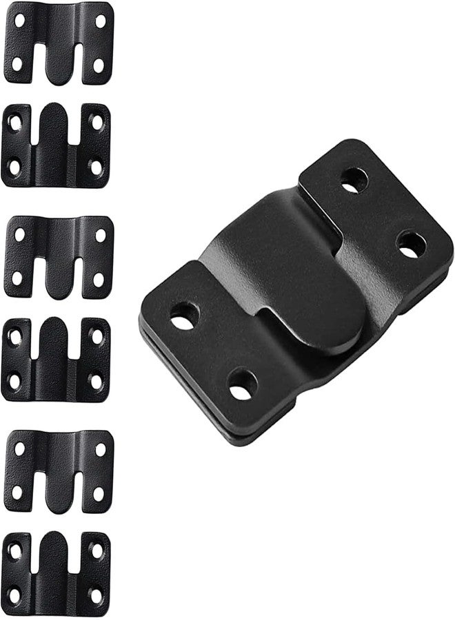 SVDK Stainless Steel Z Shaped Picture Hangers French Cleat Wall Mount Bracket for Frames Mirrors Shelves Cabinets Flush Mount Hardware (Pack of 4, Black) - Image 2