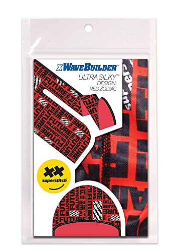 Superstitch Supersilky Ultra Silky Durag x Wavebuilder | 30+ Styles Premium Designer Durags for Men | 360 Waves | Red, Black and White Future Billionaire (Red Zodiac) - Image 3