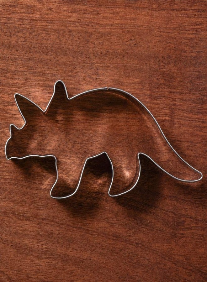 LILIAO Dinosaur Triceratops Cookie Cutter for Kids Birthday Party - 5.1 x 2.4 inches - Dino Biscuit and Fondant Cutters - Stainless Steel - Image 5