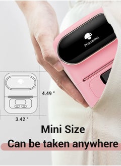 phomemo M110 Label Maker Machine with 50mm Print Width, Portable Bluetooth Thermal Label Printer, Barcode Printer for Clothing, Jewelry, Retail, Mailing, Compatible with Android IOS System (Pink)  - Image 4