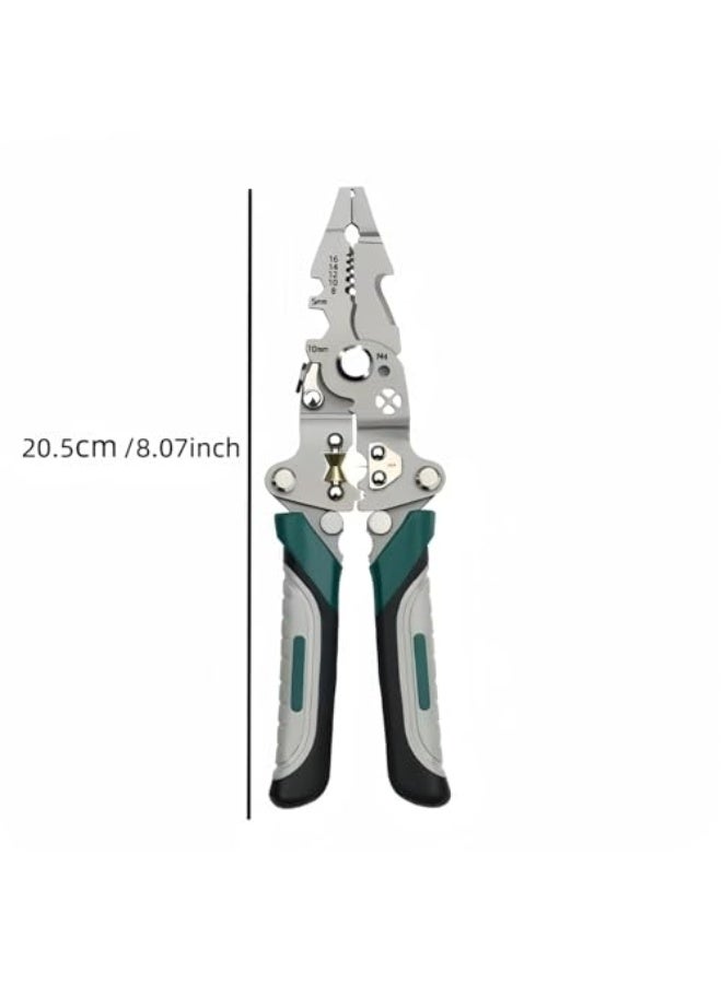 Collapsible Wire Stripping Pliers Multi Function Electrician Tool with Crimping, Cutting, and Wrench Features, Compact Foldable Design for Easy Storage - Image 5