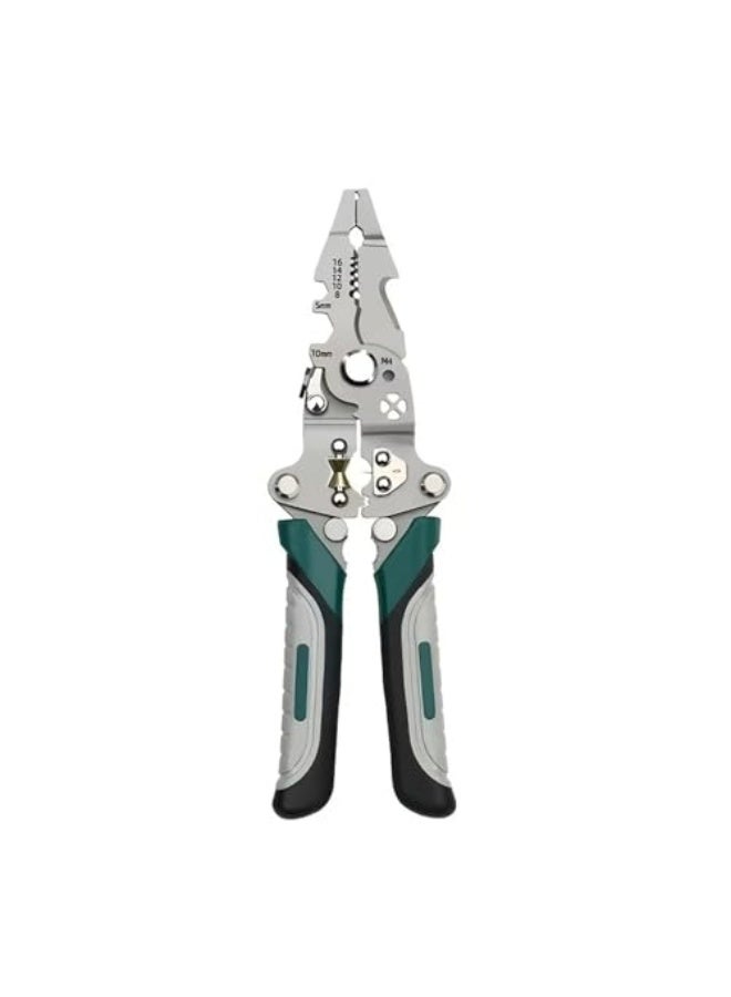 Collapsible Wire Stripping Pliers Multi Function Electrician Tool with Crimping, Cutting, and Wrench Features, Compact Foldable Design for Easy Storage - Image 2