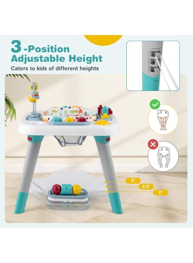 Kidilo 6-in-1 Baby Activity Center: Baby Jumper and Interactive Play Table with 360-Degree Rotating Seat, Detachable Toys and Music, Montessori-Inspired Design; Activity Center for Infants Aged 6–36 Months. - Image 4
