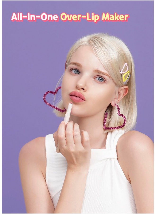 COLORGRAM - All In One Overlip Maker 04 Soft Pink Versatile Lip Liner & Contour Matte Finish Perfect For Daily Wear Bigger And Fuller Lips Plumping Effect Smoothcreamy Texture - Image 1