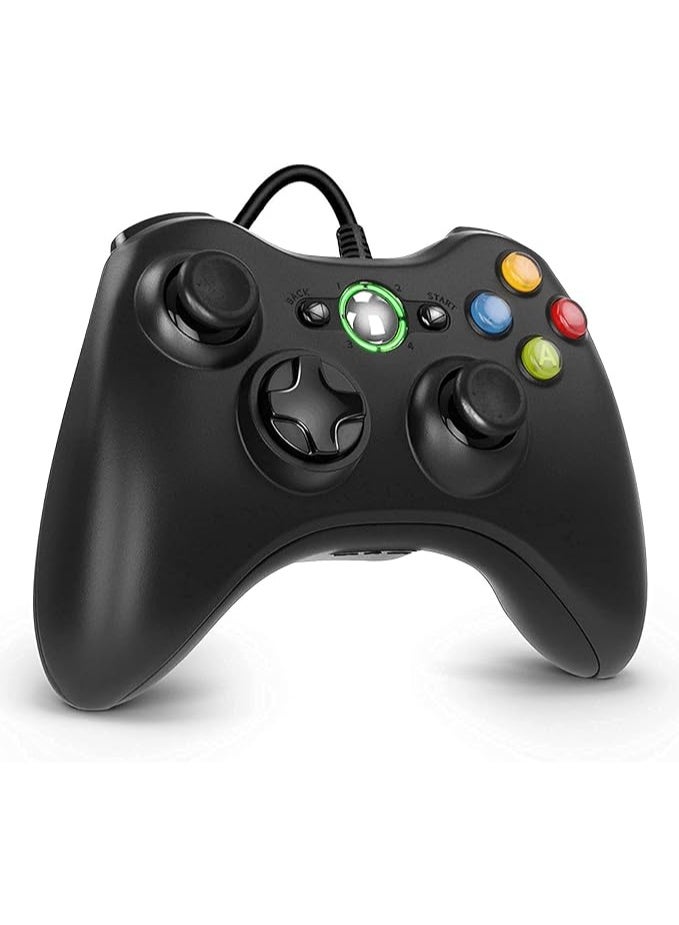 Wired USB Gamepad Controller for Xbox 360 & PC – Dual Vibration Feedback, Precision Thumbsticks & Ergonomic Design Compatible with Windows 11/10/8 – 9FT Cable, Plug & Play Gaming Joystick for Action, Sports & Racing Games - Image 1