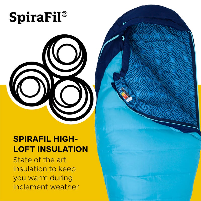 Marmot Womenâ€™s Trestles 15Â° Sleeping Bag | Insulated, Water-Resistant, Left-Zip, French Blue/Harbor Blue - Image 3