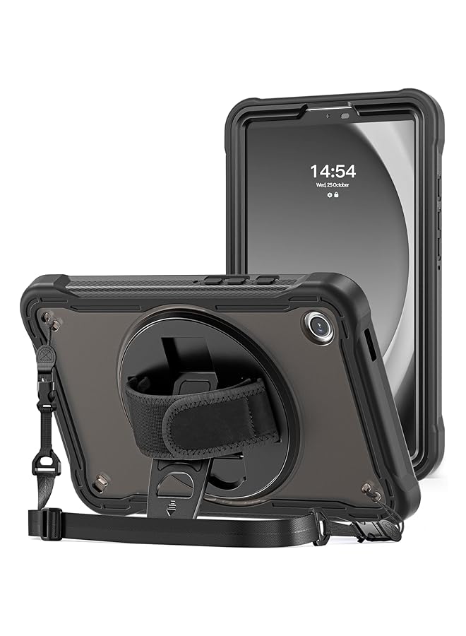 Procases Compatible for Galaxy Tab A9 8.7 Inch 2023 Case Heavy Duty Shockproof Rugged Case 360 Degree Rotatable Kickstand Protective Cover for 8.7 Inch Tab A9 Tablet Sm X110 X115 and X117 Black - Image 1