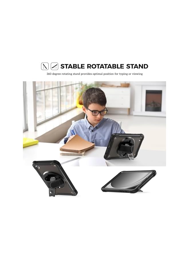 Procases Compatible for Galaxy Tab A9 8.7 Inch 2023 Case Heavy Duty Shockproof Rugged Case 360 Degree Rotatable Kickstand Protective Cover for 8.7 Inch Tab A9 Tablet Sm X110 X115 and X117 Black - Image 5