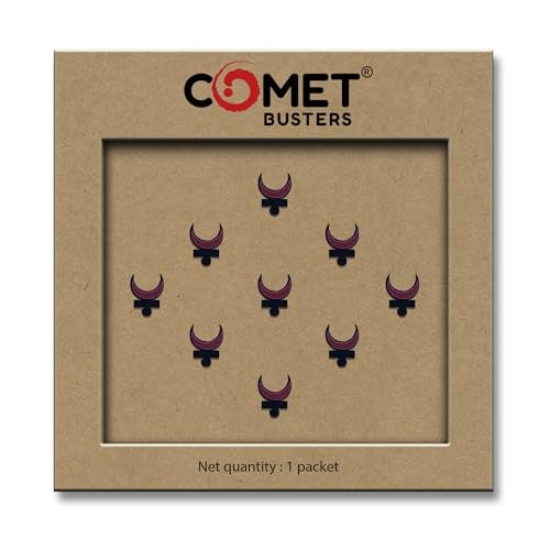 Comet Busters Beautiful Handcrafted Moon Bindis (10 mm) (BV217) - Image 5