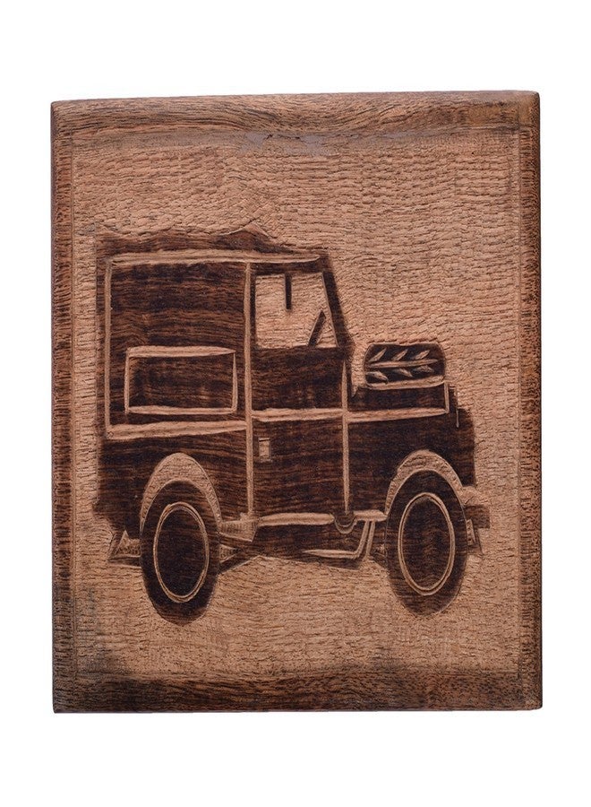 STORE INDYA Handmade Wooden Keepsake Storage Trinket Box Dark Brown Vintage Car Design Jewelry Makeup Tools Holder - Image 2