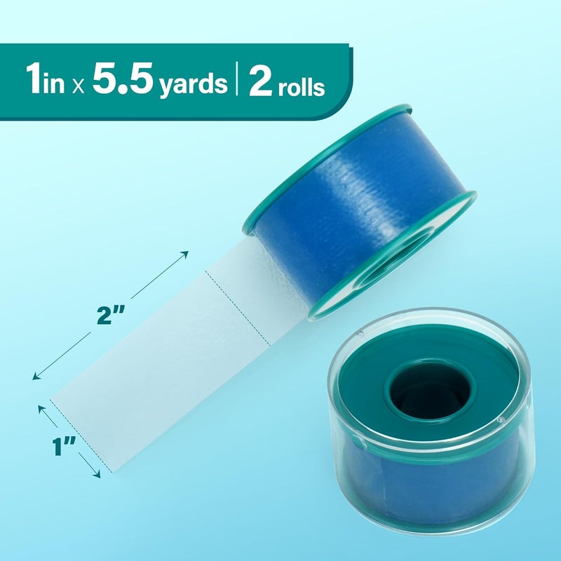 LotFancy Medical Soft Silicone Tape 4Rolls 1inch x 55Yards Adhesive WaterProof Surgical Tape with Perforation for Easy Tear Surgery First Aid Tape for Wound Bandage - Image 4