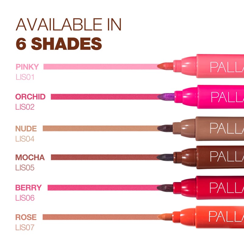 Palladio Lip Stain, Hydrating and Waterproof Formula, Matte Color Look, Longlasting All Day Wear Lip Color, Smudge Proof Natural Finish, Precise Chisel Tip Marker, Mocha Cream - Image 4