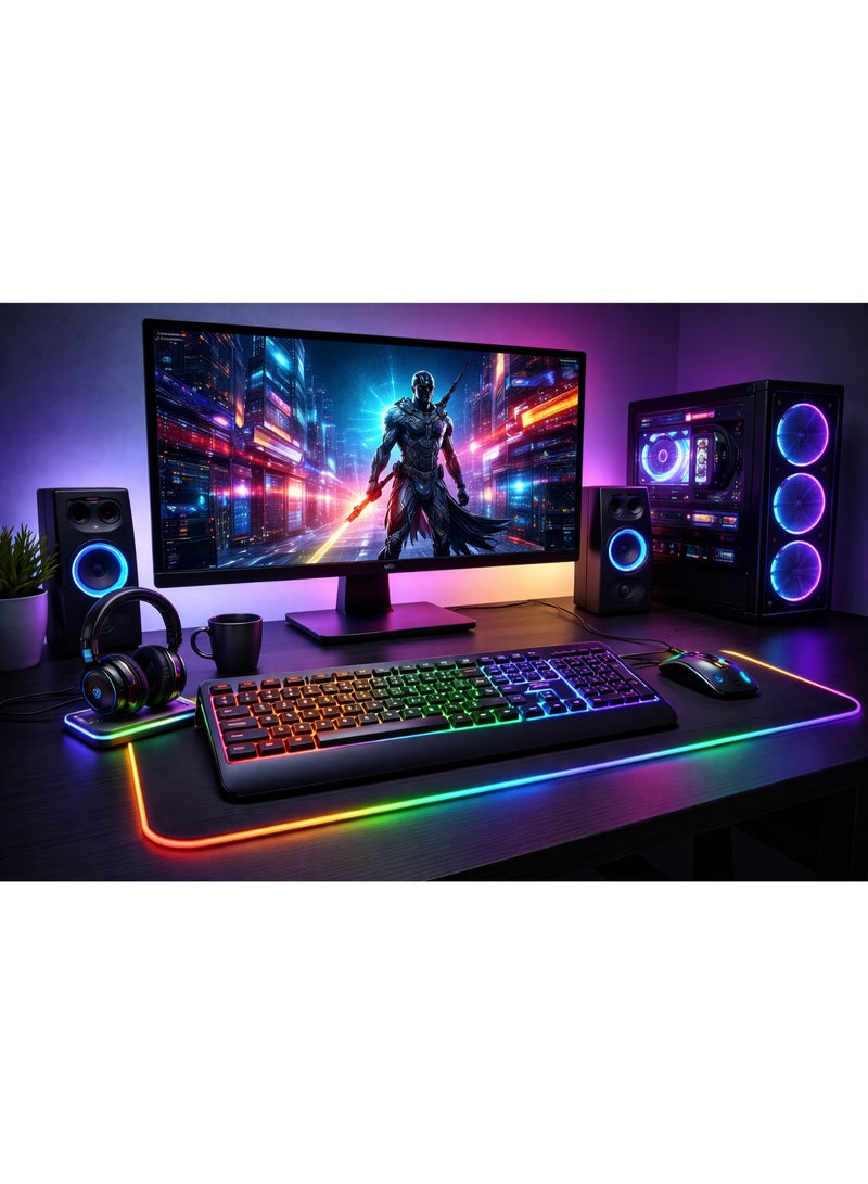 zeru Zero ZR-2090 Wired Gaming Keyboard - Colorful RGB Lighting, Ergonomic Spill-Resistant Design, Silent and Responsive Keys - Ideal for Gaming and Office Work - Image 2